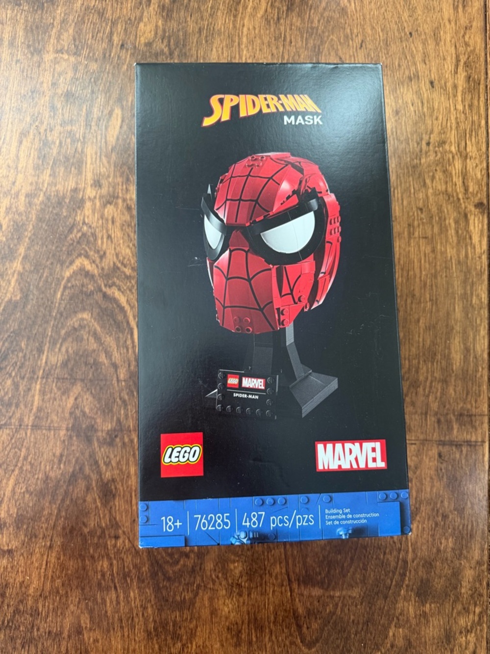 Lego Marvel Spider-Man Red and Black Mask Display